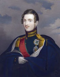 Constantin Pavlovič, velkovévoda de Russie nebo Constantin Pavlovič Romanov - velkovévoda Konstantin Pavlovič z Ruska (1779-1831) - Anonym - 1825 - Mědirytina, akvarel - 15,8x12,6 - Soukromá sbírka