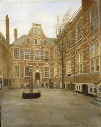 Nádvoří hotelu Oost Indisch Huis v Amsterdamu