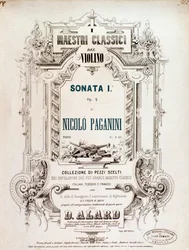 Obal partitury Sonáty 1, op 2 od N Paganiniho