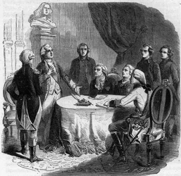 Pillnitzská deklarace - Válka první koalice 1791 - 1797 - konference v Pillnitz, 25. - 27. 8. 1791 - císař Leopold II. (1747-92), pruský král Fridrich Vilém II. (1744-97) a Fridrich August I. „Spravedlivý“, saský kurfiřt (1750-1827)