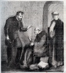 Diogo Inácio de Pina Manique (1733-1805), portugalský magistrát. Napadá portugalské zednářství. Rytina z roku 1879 v „Histoire des sociétés secrètes, politiques et religieuses“ od Pierra Zaccona (1817-1895).