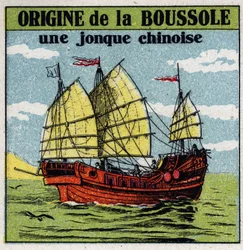 Zemský magnetismus: starověký čínský odpad využívající první kompy. Anonymní ilustrace z roku 1925. Soukromá sbírka.