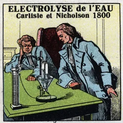 Elektrochemie: elektrolýza vody Anthony Carlisle (1768-1842) a William Nicholson (1753-1815) v Londýně 2. května
