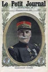 První světová válka 1914-1918 (válka 14-18). Portrét francouzského generála Pierra Duboise (1852-1924). V „“Le Petite Journal“ dne 18.6.1916. Soukromá sbírka