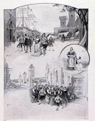 Ilustrace k opeře La cortigiana od Antonia Scontrina, hrané v Miláně v roce 1896