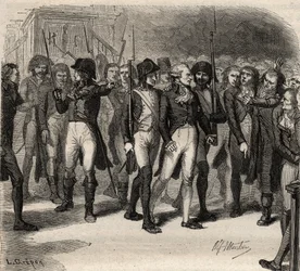 Maximilien Robespierre a jeho spoluobvinění zatčeni v Konventu v roce 1794 Soukromé lepidlo