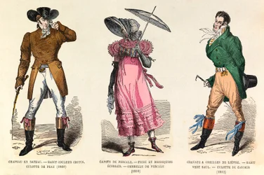 Pánské a dámské kostýmy v letech 1810 až 1812 v Paříži (vláda císaře Napoleona I.) - soukromá sbírka