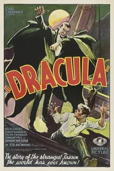 Filmový plakát Drákula – Anonym. Barevná litografie
