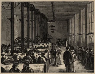 Paris, Odborná obecní škola Diderot - rytina 1890