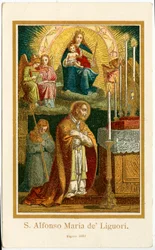 Zbožný obrázek: Alfonso Maria de Liguori (rytina)
