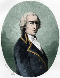 Portrét ARMAND LOUIS od GONTAUT BIRON, DUC DE LAUZUN, francouzský voják - Portrét Armanda-Louis de Gontaut Biron vévoda z Lauzun (Biron-Lauzun) (1758-1793) - Rytina z roku 1863 v „Le Livre Rouge - Histoire De L