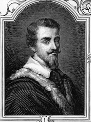 Portrét Camilla Procacciniho (1551 - 1629) italský malíř. rytina z roku 1859 v „“galeriích Evropy – Itálie““ od Armandauda. Soukromá sbírka.