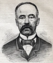 Portrét Charlese Moorea (1820-1905), britského botanika skotského původu. Rytina v „Le Petit Parisien“ 1893.