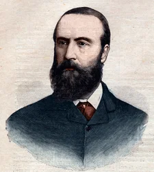 Portrét Charlese Stewarta Parnella (1846 -1891), irského politika. Rytina „Le petit Parisien““ z roku 1891. Soukromá sbírka.