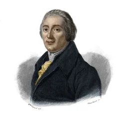 Portrét Etienna Delesserta (1735-1816), bankéře a průmyslového francaise v „Portrétech a dějinách užitečných mužů: mužů a žen všech zemí a za všech podmínek, kteří získali práva na uznání mužů“, vydávaných a propagovaných