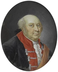Portrét Fridricha Viléma II. Pruského - Portrét Fridricha Guillauma II. (Fredericka Viléma) (1744-1797), pruského krále Kvaš na porcelánu anonymní 18. století Nevýrazný 12,7 cm Soukromá sbírka