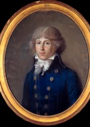 Portrét Louis Antoine de Saint Just (nebo Saint-Just) (1767-1794), politik. Anonymní pastel z 18. století. Ztlumit. 0,61 x 0,50 m Paříž, Musee Carnavalet - Portrét Louise Antoina de Saint Just (nebo Saint-Just) (1767-1794), politika. Anonymní pastel str