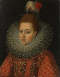Portrét Markéty Rakouské (1584-1611) španělské královny, kolem roku 1600 (olej na mědi)