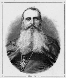 Portrét Monsignora Louis-Antoine-Augustina (Louis Antoine Augustin) Pavy (1805-1866), biskupa z Alžíru. Rytina v „Katolické misie v XIX. století“ od Louis-Eugene (Louis Eugene) Louveta. soukromá sbírka.