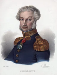 Portrét Pierra Cambronna (1770-1842) - Anonym - 1835 - Litografie, akvarel - 32x24 - Soukromá sbírka