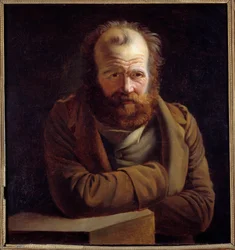 Portrét Pierra Josepha Proudhona (1809-1865), ekonoma, filozofa a publicisty. Anonymní malování