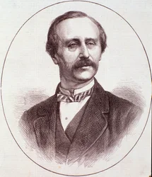 Portrét anglického houslisty Henry Gamble Blagrove (Graving
