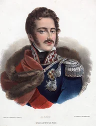 Princ Jozef Poniatowski - Anonym - 1835 - Litografie, akvarel - 32x24 - Soukromá sbírka