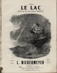 Noty pro „“ Le Lac „“ Meditation Poetique od Alphonse de Lamartine, hudba od Abrahama, Louis Niedermeyer Private Collection.