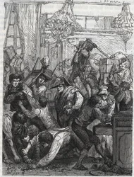 Krádež strážce nábytku (dnešní Hotel de la Marine, Place de la Concorde) - Krádež v týdnu od 11. do 17. září 1792 skupinou pověřenou Paulem Miettem z části Diamonds v hotelu du Garde-Meuble de la Couronne, Paříž, kde t