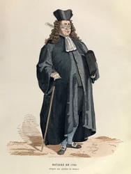Notář v roce 1725 (vláda krále Ludvíka XV.)/Notář v Paříži
