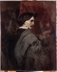 ""Autoportrét"" (Autoportrét) Malba Anselma Feuerbacha (1829-1880) 1854-1858 Rozměr 92x73 cm Muzeum Ermitáž, Petrohrad