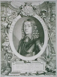 William VI (1629-63) Landgrave of Hesse-Cassel, z „Portraits des Hommes Illustres“, ryl T. Matham, vydáno 1706 (rytina)