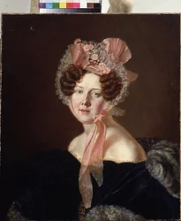 Portrét dámy (Portrait of a Lady). Obraz Anthelme Francois Lagrenee (1774-1832), olej na plátně