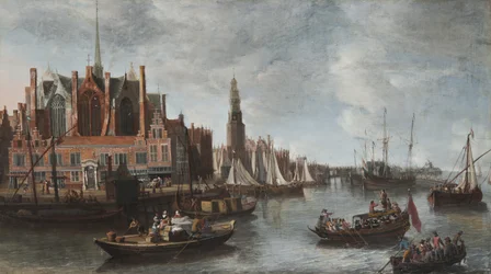 Pohled na Nieuwe Kerk v Amsterdamu