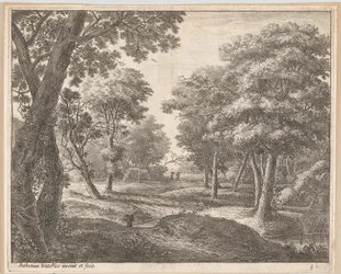 Cesta lesem, 17. století.