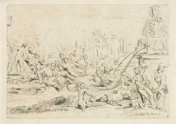 Koupání satyrů a nymfy The Bacchanal (název série)