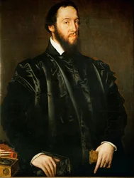 Antoine Perrenot de Granvella, kardinál, nejvyšší ministr Markéty Parmské, guvernér Nizozemska... (olej na dubovém dřevě)