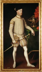 Maxmilián II., syn císaře Ferdinanda I., český král, císař 1564 (malba na plátně)