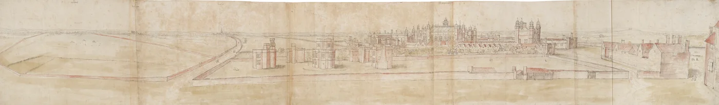 Palác Hampton Court ze severu, c1550-1560