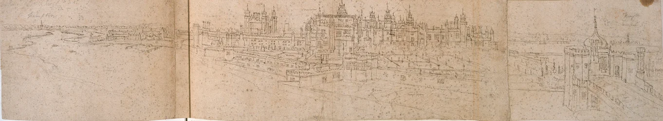 Palác Hampton Court od řeky, c1550-1560