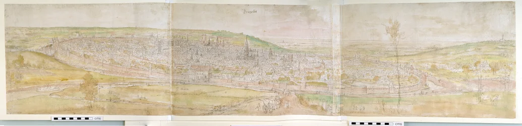 Panoramatický pohled na Brusel od severu, 1558