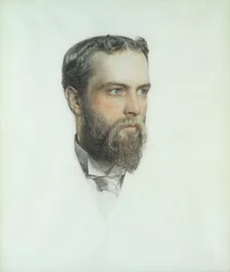 Hlava muže, 1904 (barevné křídy)