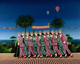 Taneční soutěž, 1982 (akryl na palubě)