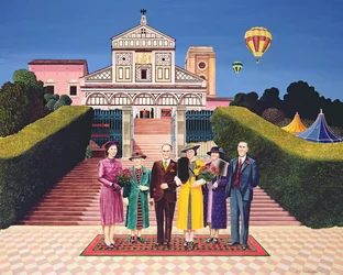 Svatba ve Florencii, 1972 (akryl na palubě)