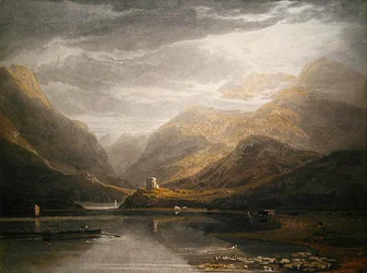 Dolbadarn Castle (akvarel na papíře)