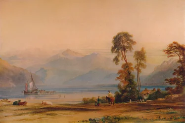 Pohled na Snowdon z Tremadocu, c1842, 1935