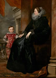 Janovská šlechtična a její syn, c. 1626.