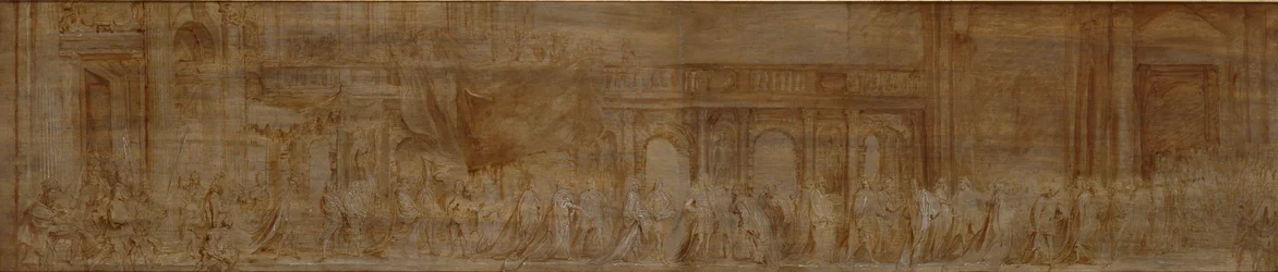 Karel I. a rytíři podvazku v průvodu, 1638
