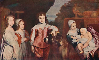 Pět nejstarších dětí Karla I., 1637, 1903