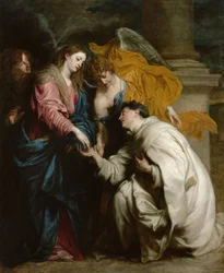 Vize blahoslaveného Heřmana ze Steinfeldu, známého jako Josef (1150-1230) - Obraz sira Anthonise (Anton nebo Antoon) van Dycka (1599-1641), olej na plátně (160x128 cm)